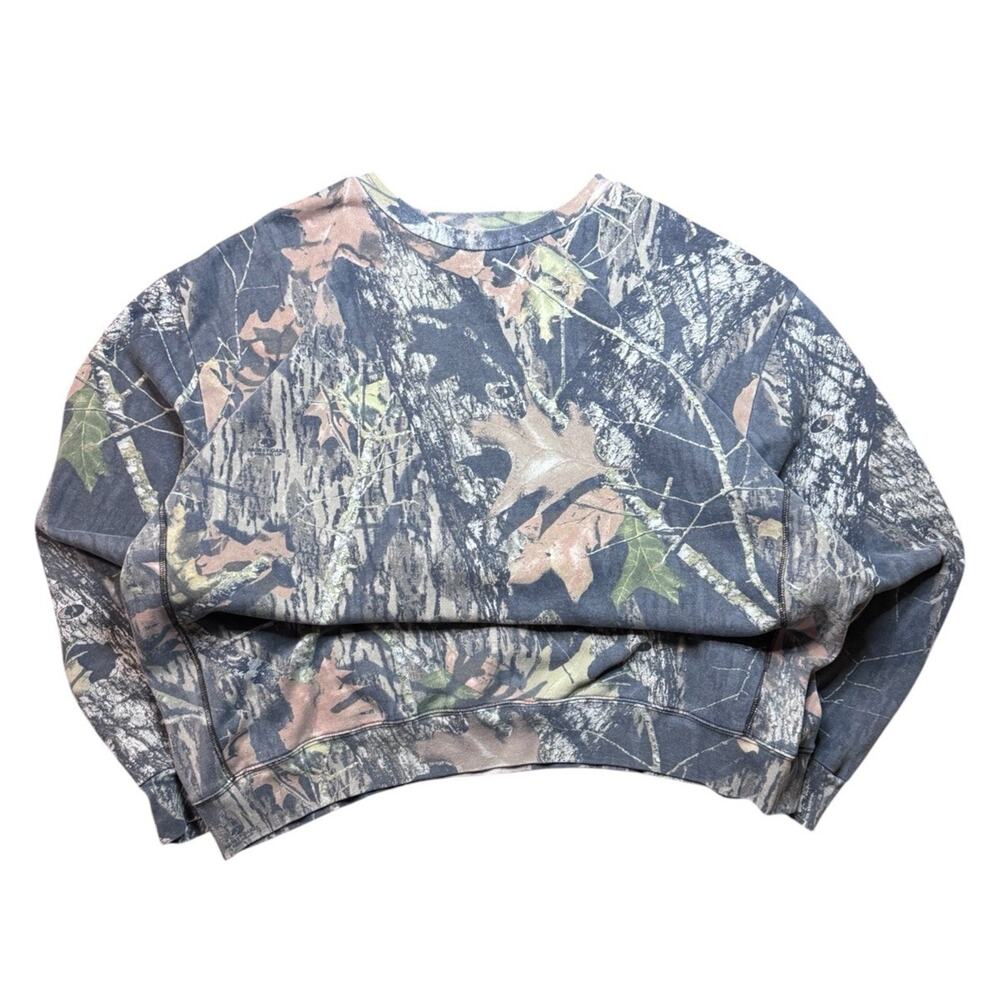 Outdoors Mossy Oak Camo Crewneck Sweatshirt Size 2XL Y2k